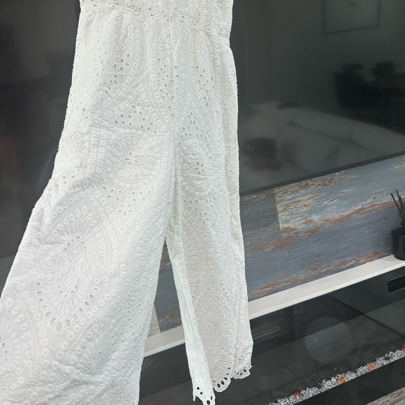White Eyelet Jumpsuit - Picture 3 of 6
